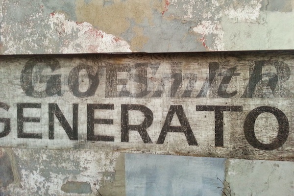 faded sign for Goeller Generator, Pittsburgh, Pa.