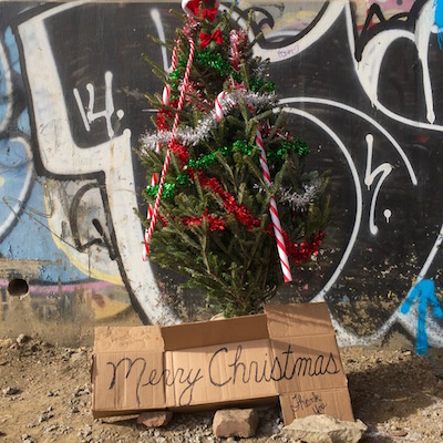 Allegheny River trail Christmas tree #2 (under 31st Street Bridge)