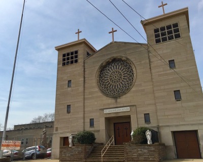 exterior of St. Maximillian-Kolbe Catholic church, Homestead, PA