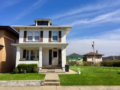 2-story cement house with large side yard, Donora, PA